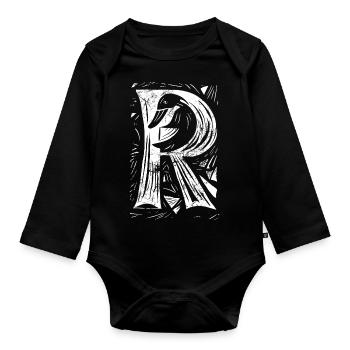 Rente Ente - Rentner Ruhestand Pension Geschenk - Baby Bio-Langarm-Body - Schwarz - Vorne