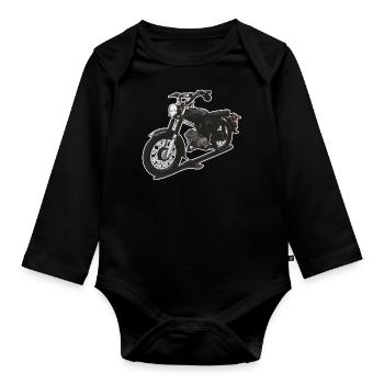 S51 // Illustration - Baby Bio-Langarm-Body - Schwarz - Vorne