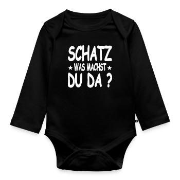 Schatz - Baby Bio-Langarm-Body - Schwarz - Vorne