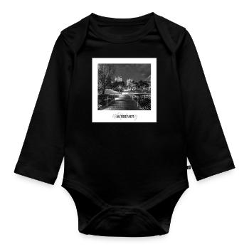 Wolfsburg bei Nacht - Baby Bio-Langarm-Body - Schwarz - Vorne