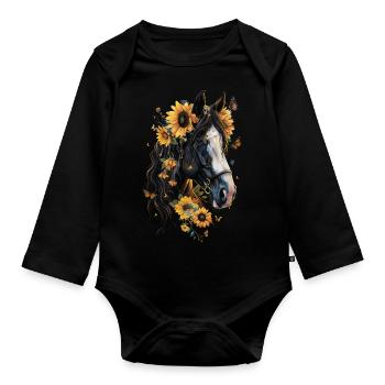 Comté - Body Bébé bio manches longues - noir - Devant