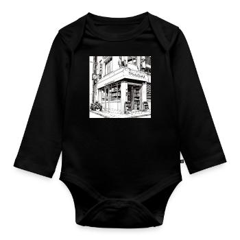Haus Laden Manga - Baby Bio-Langarm-Body - Schwarz - Vorne