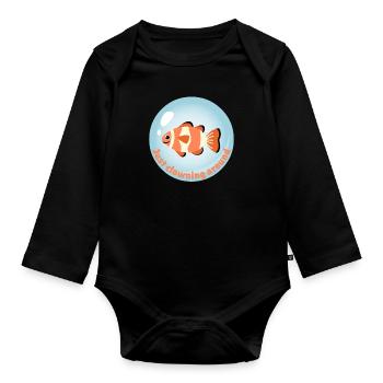 Just clowning around - Organic Longsleeve Baby Bodysuit - black - Front