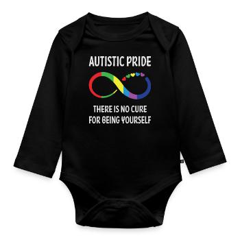 Autismus Autistisch - Baby Bio-Langarm-Body - Schwarz - Vorne
