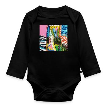 1000038773 - Organic Longsleeve Baby Bodysuit - black - Front