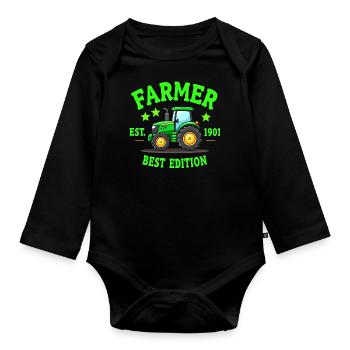 Humour à la ferme - Farmer Delights - Body Bébé bio manches longues - noir - Devant
