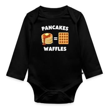 Pfannkuchen und Waffeln - Baby Bio-Langarm-Body - Schwarz - Vorne