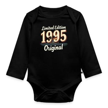 30th Birthday Original - Vintage Vintage 1995 - Organic Longsleeve Baby Bodysuit - black - Front