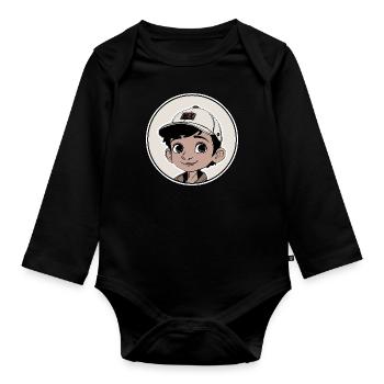 MEX - Body Bébé bio manches longues - noir - Devant