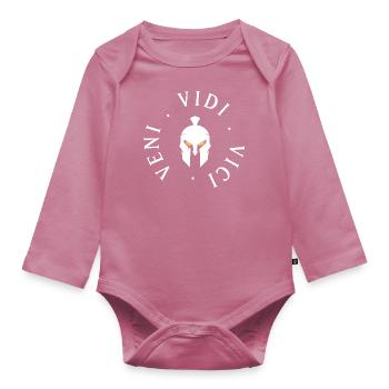Logo - Veni Vidi Vici - Body Bébé bio manches longues - mauve - Devant