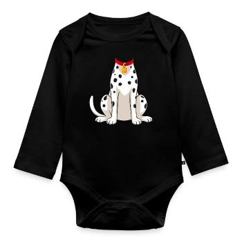 Dalmatiens de carnaval - Déguisement enfant - Body Bébé bio manches longues - noir - Devant