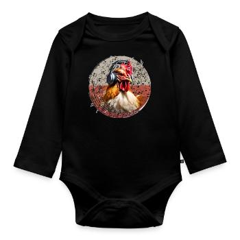 Schnabel to the Beat - Baby Bio-Langarm-Body - Schwarz - Vorne