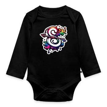 Zodiac: Schütze - Baby Bio-Langarm-Body - Schwarz - Vorne