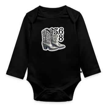 Cadeau de danse en ligne - Body Bébé bio manches longues - noir - Devant