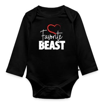 Favorite Beast - Baby Bio-Langarm-Body - Schwarz - Vorne