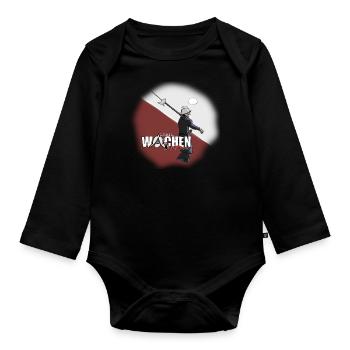 City Guard - Organic Longsleeve Baby Bodysuit - black - Front