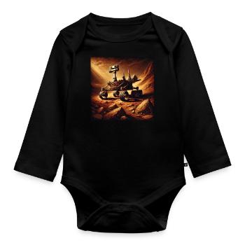 Pioneers of the Red Planet: Mars Rover - Organic Longsleeve Baby Bodysuit - black - Front