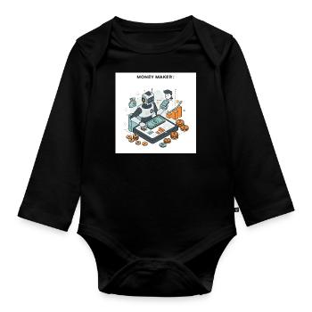 The Art of Making Money: Paths to Prosperity - Organic Longsleeve Baby Bodysuit - black - Front