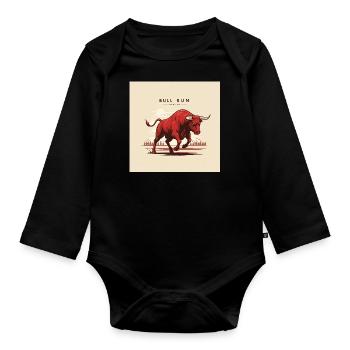 Bull Run - Succès, Marché boursier, Richesse, Argent - Body Bébé bio manches longues - noir - Devant