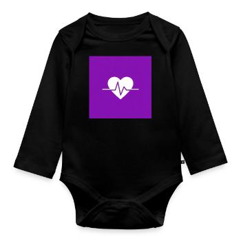 The Rhythm of Life - Pulsating Vitality - Organic Longsleeve Baby Bodysuit - black - Front