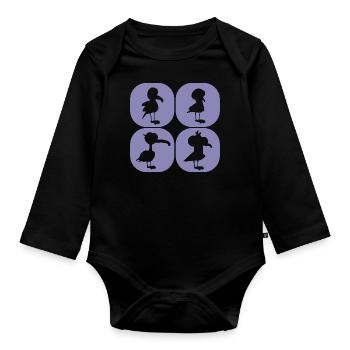 Check out this fantastic Shirt with Friendly Gulls - Baby Bio-Langarm-Body - Schwarz - Vorne