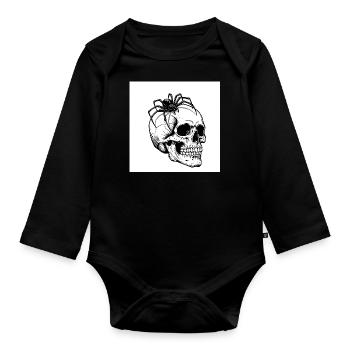Skull & Spider - Quand la mort rampe - Body Bébé bio manches longues - noir - Devant