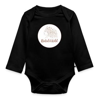 Rooted and Wild - Baby Bio-Langarm-Body - Schwarz - Vorne