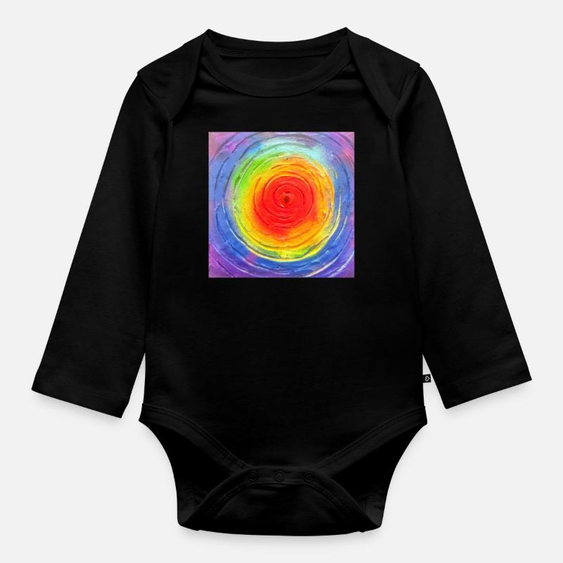 Chakra Kraft - Baby Bio-Langarm-Body - Schwarz