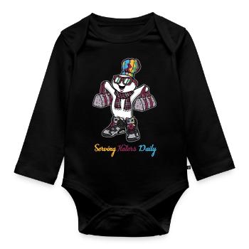 Serving Haters Daily - Organic Longsleeve Baby Bodysuit - black - Front