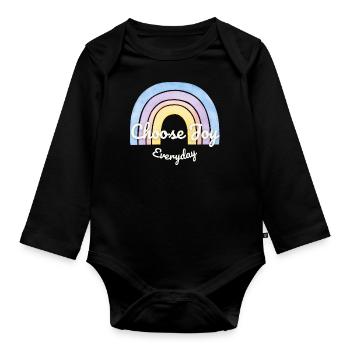 Sag´ja zum Leben - mit Stil! - Baby Bio-Langarm-Body - Schwarz - Vorne