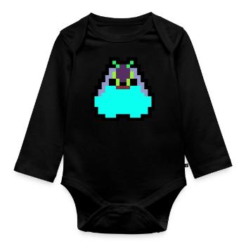Pixel Küken - Baby Bio-Langarm-Body - Schwarz - Vorne