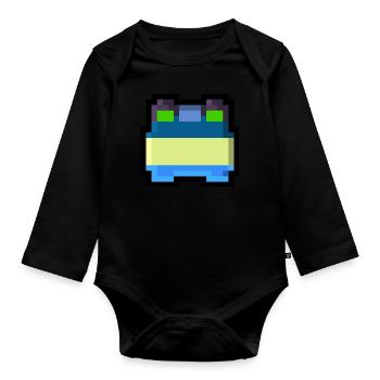 Pixel Smile - Baby Bio-Langarm-Body - Schwarz - Vorne