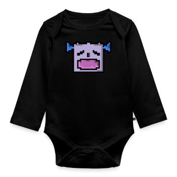 Pixel LOL - Baby Bio-Langarm-Body - Schwarz - Vorne