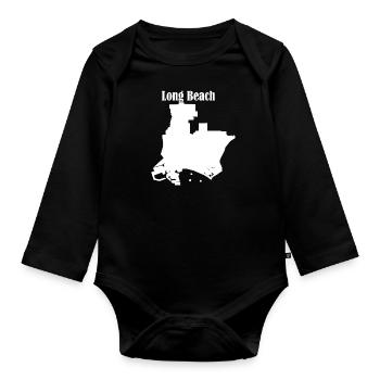 Longue plage - Body Bébé bio manches longues - noir - Devant