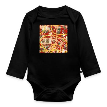 Rice samples - Organic Longsleeve Baby Bodysuit - black - Front