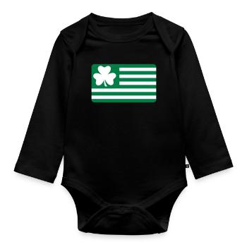 Ireland - Organic Longsleeve Baby Bodysuit - black - Front