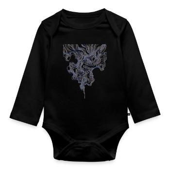 Smoke Style - Organic Longsleeve Baby Bodysuit - black - Front