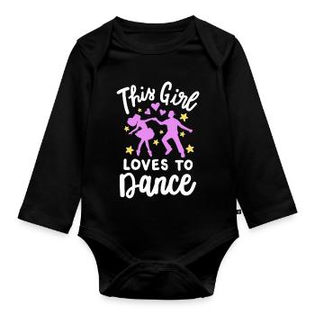 Tanzen Tanzpaar - Baby Bio-Langarm-Body - Schwarz - Vorne