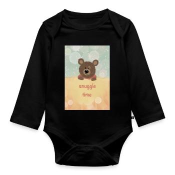 Snuggle Time - Baby Bio-Langarm-Body - Schwarz - Vorne