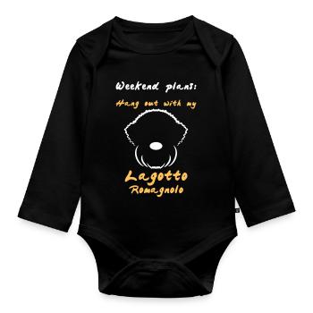 Weekend 2 - Organic Longsleeve Baby Bodysuit - black - Front
