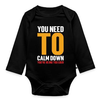 Message Motivation Affirmations - Organic Longsleeve Baby Bodysuit - black - Front