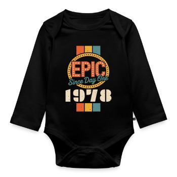 Legendär seit 1978 - Baby Bio-Langarm-Body - Schwarz - Vorne