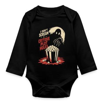 Critique Plot Holes Horror - Baby Bio-Langarm-Body - Schwarz - Vorne