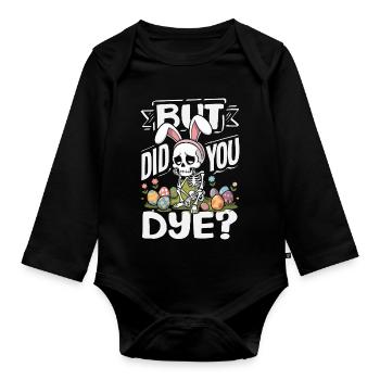Happy Easter Sweet Easter Bunny Egg Hunt Easter Eggs - Organic Longsleeve Baby Bodysuit - black - Front