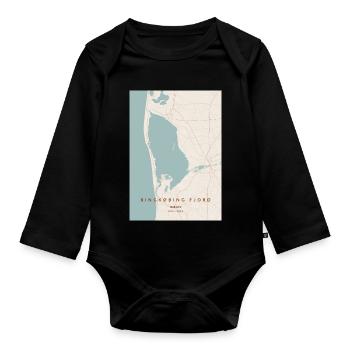 Danemark du fjord de Ringkøbing - Body Bébé bio manches longues - noir - Devant