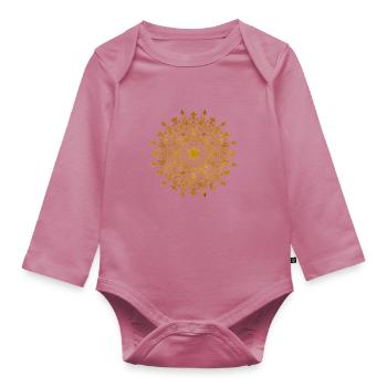 Mandala - Die Krone - Baby Bio-Langarm-Body - Mauve - Vorne
