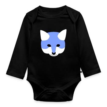 Fox pour garçons collection famille mignon - Body Bébé bio manches longues - noir - Devant