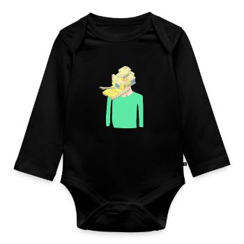 House Observation Spy Gift - Organic Longsleeve Baby Bodysuit - black - Front