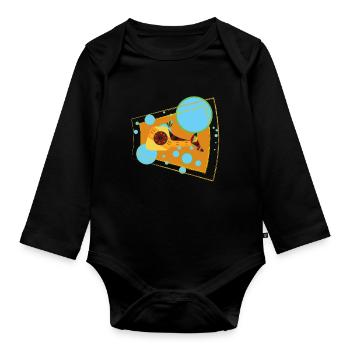 Lachs - Baby Bio-Langarm-Body - Schwarz - Vorne