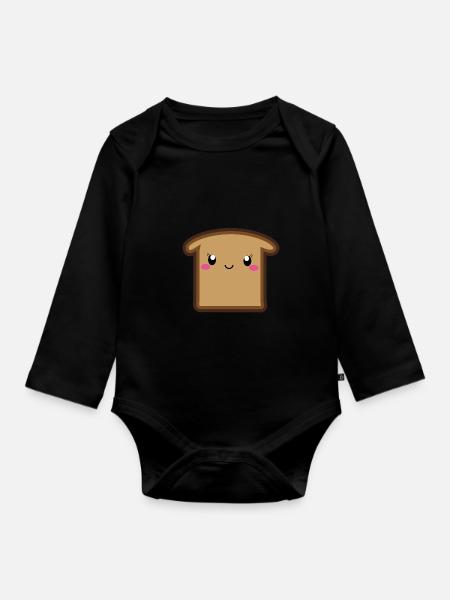 Brot - Baby Bio-Langarm-Body - Schwarz